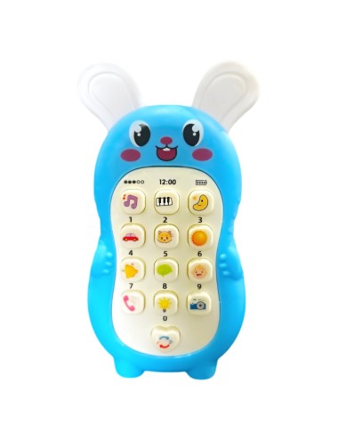 Teléfono Celular Juguete Musical Conejo Luces Bebe + Bateria
