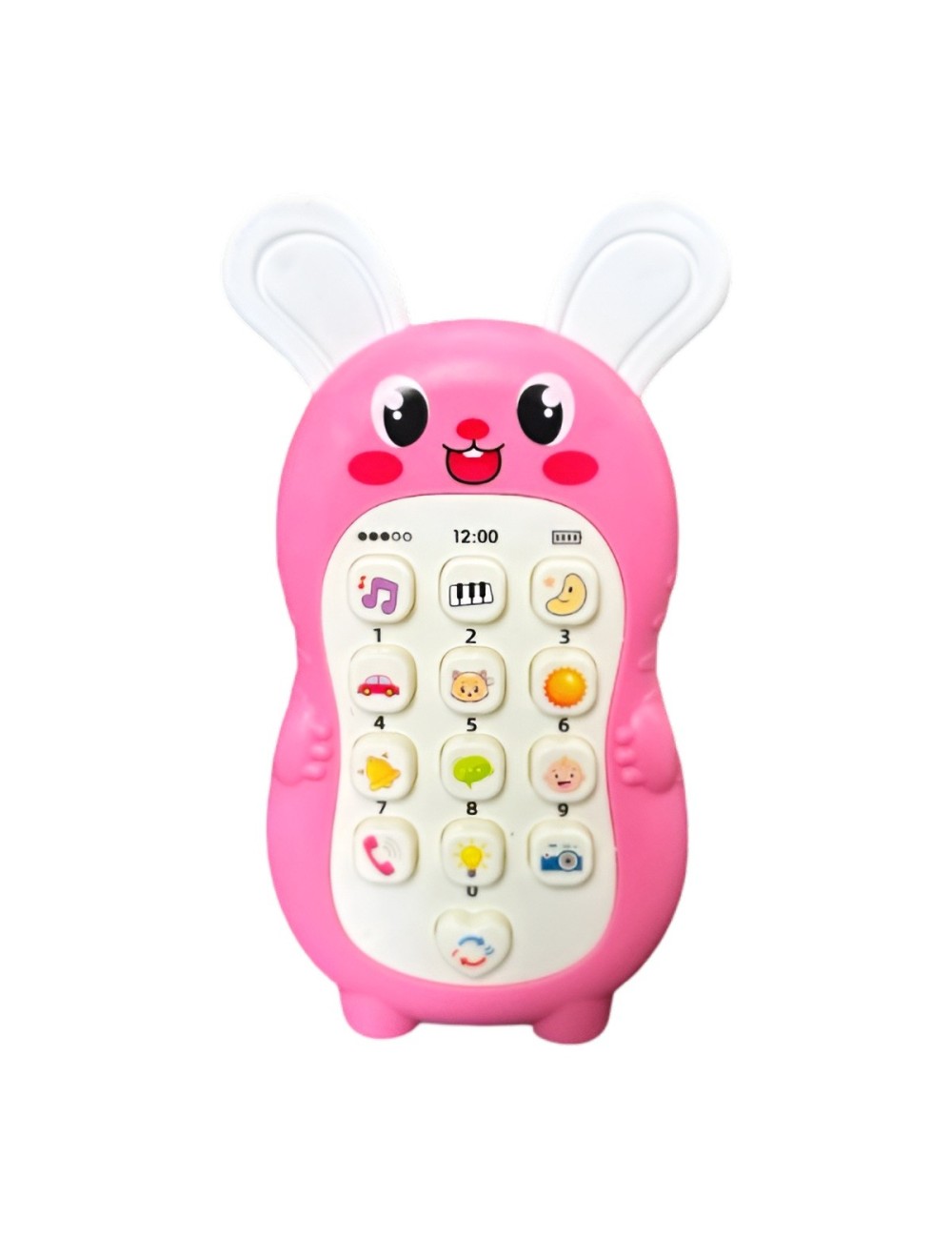 Teléfono Celular Juguete Musical Conejo Luces Bebe + Bateria