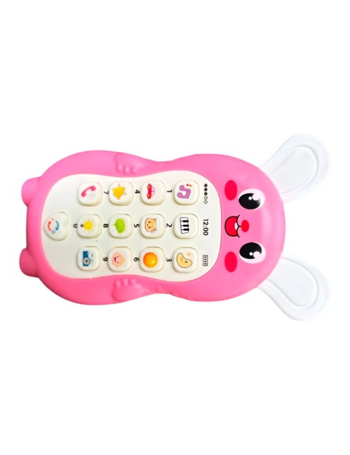 Teléfono Celular Juguete Musical Conejo Luces Bebe + Bateria
