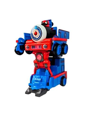 Tren Robot Carro Transformers Juguete Luces Sonido+ Bateria