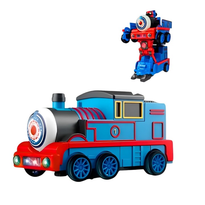 Tren Robot Carro Transformers Juguete Luces Sonido+ Bateria