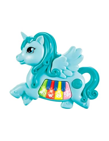 Piano Musical Unicornio Bebe Aprendizaje Didactico + Bateria