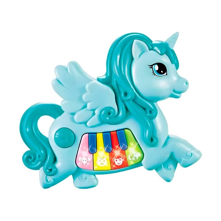 Piano Musical Unicornio Bebe Aprendizaje Didactico + Bateria