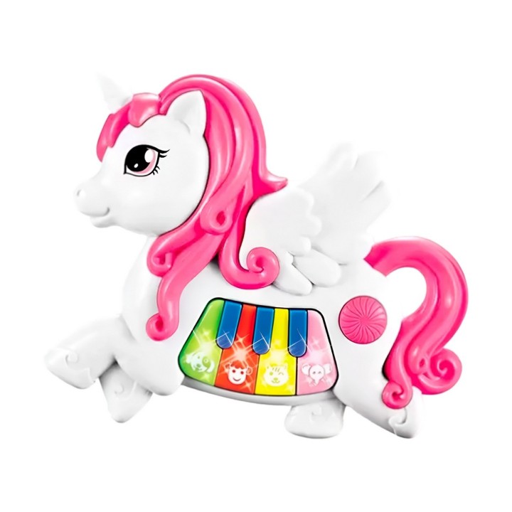 Piano Musical Unicornio Bebe Aprendizaje Didactico + Bateria