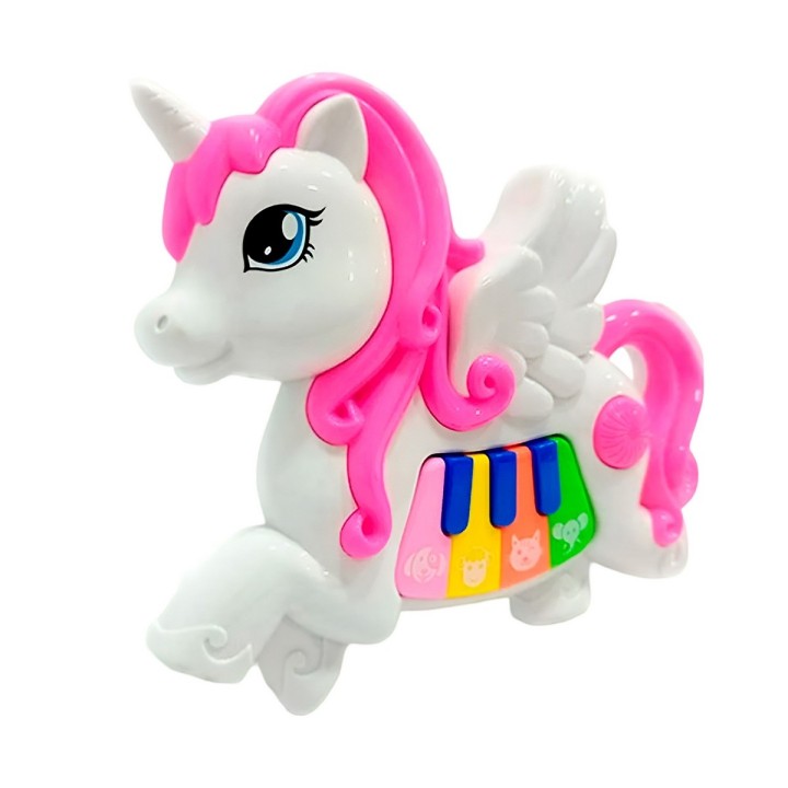 Piano Musical Unicornio Bebe Aprendizaje Didactico + Bateria