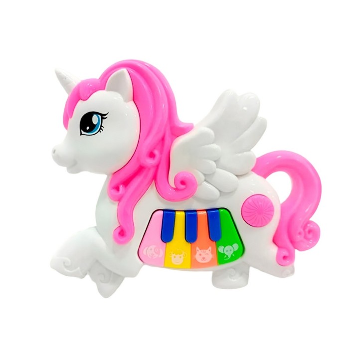 Piano Musical Unicornio Bebe Aprendizaje Didactico + Bateria