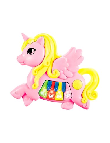 Piano Musical Unicornio Bebe Aprendizaje Didactico + Bateria