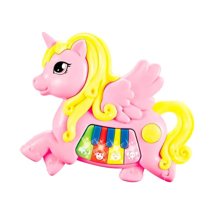 Piano Musical Unicornio Bebe Aprendizaje Didactico + Bateria