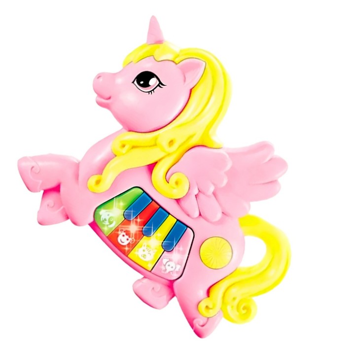 Piano Musical Unicornio Bebe Aprendizaje Didactico + Bateria