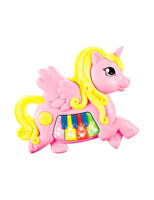 Piano Musical Unicornio Bebe Aprendizaje Didactico + Bateria