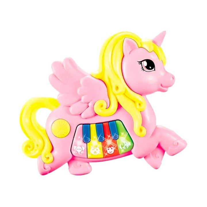 Piano Musical Unicornio Bebe Aprendizaje Didactico + Bateria