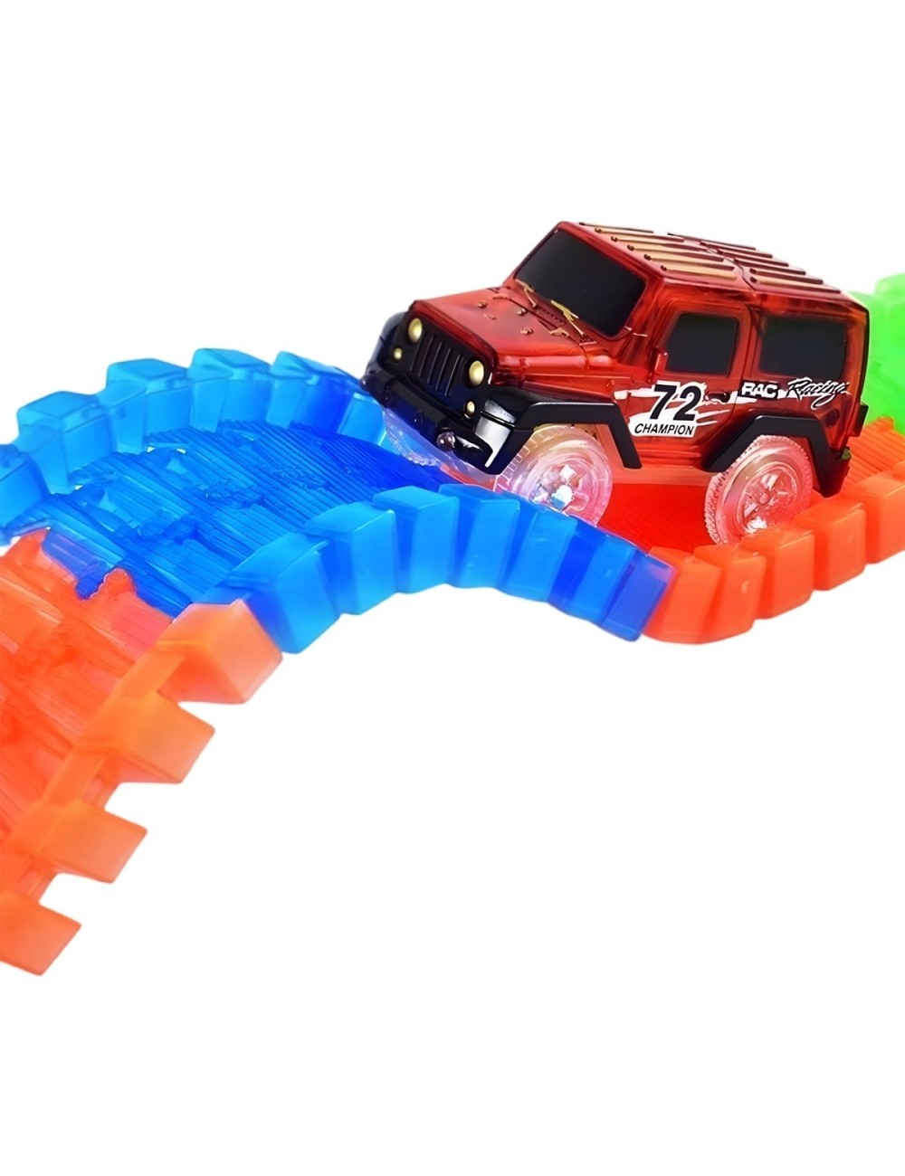 Pista De Carros Neon Con De Carro Luces Track Car+ Baterias