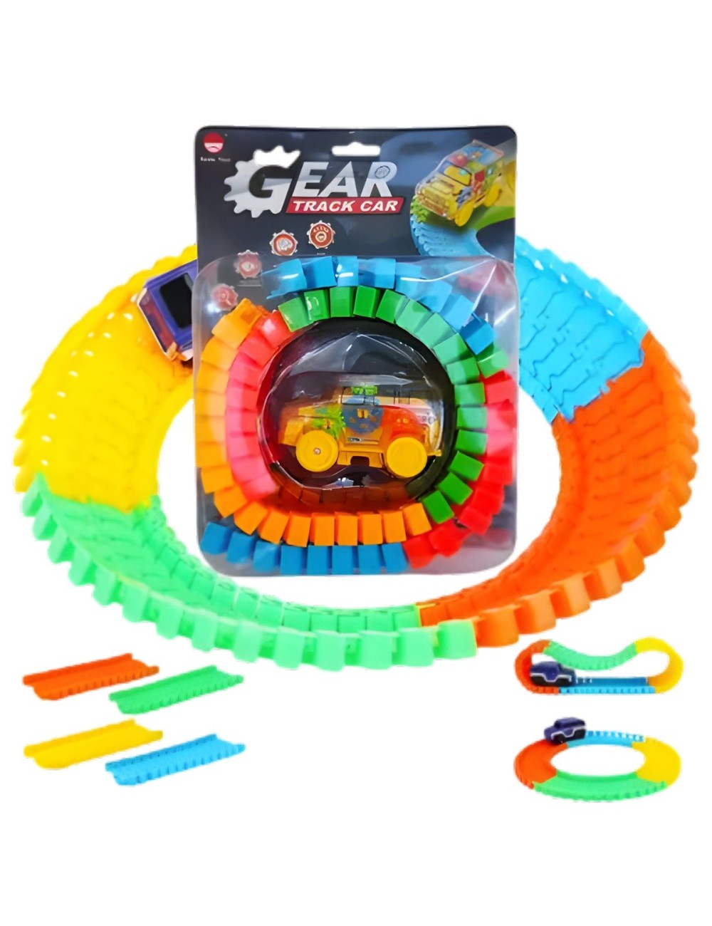 Pista De Carros Gear Con Carro De Engranaje + Baterias