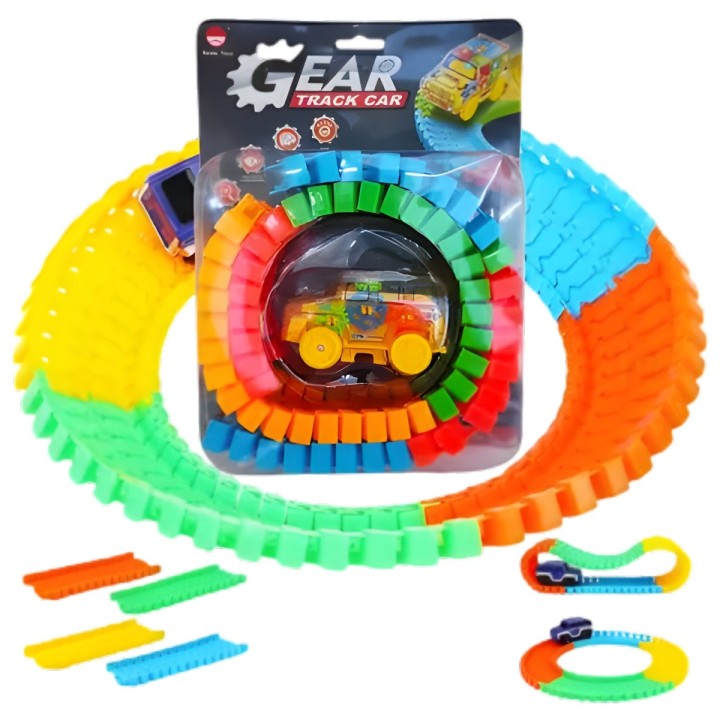 Pista De Carros Gear Con Carro De Engranaje + Baterias