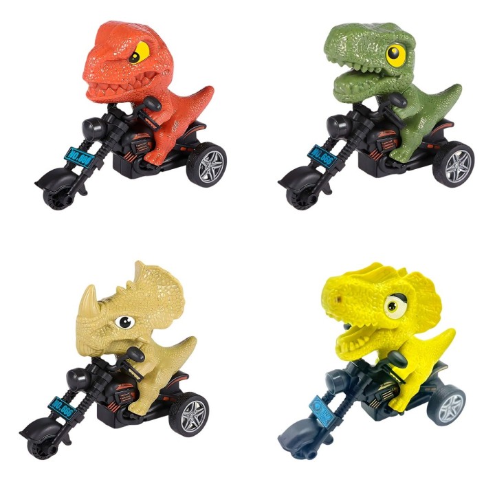 Moto Dinosaurio Jurassic Set De Juguete Niños X 4 Unidades