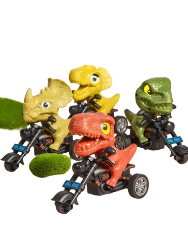 Moto Dinosaurio Jurassic Set De Juguete Niños X 4 Unidades