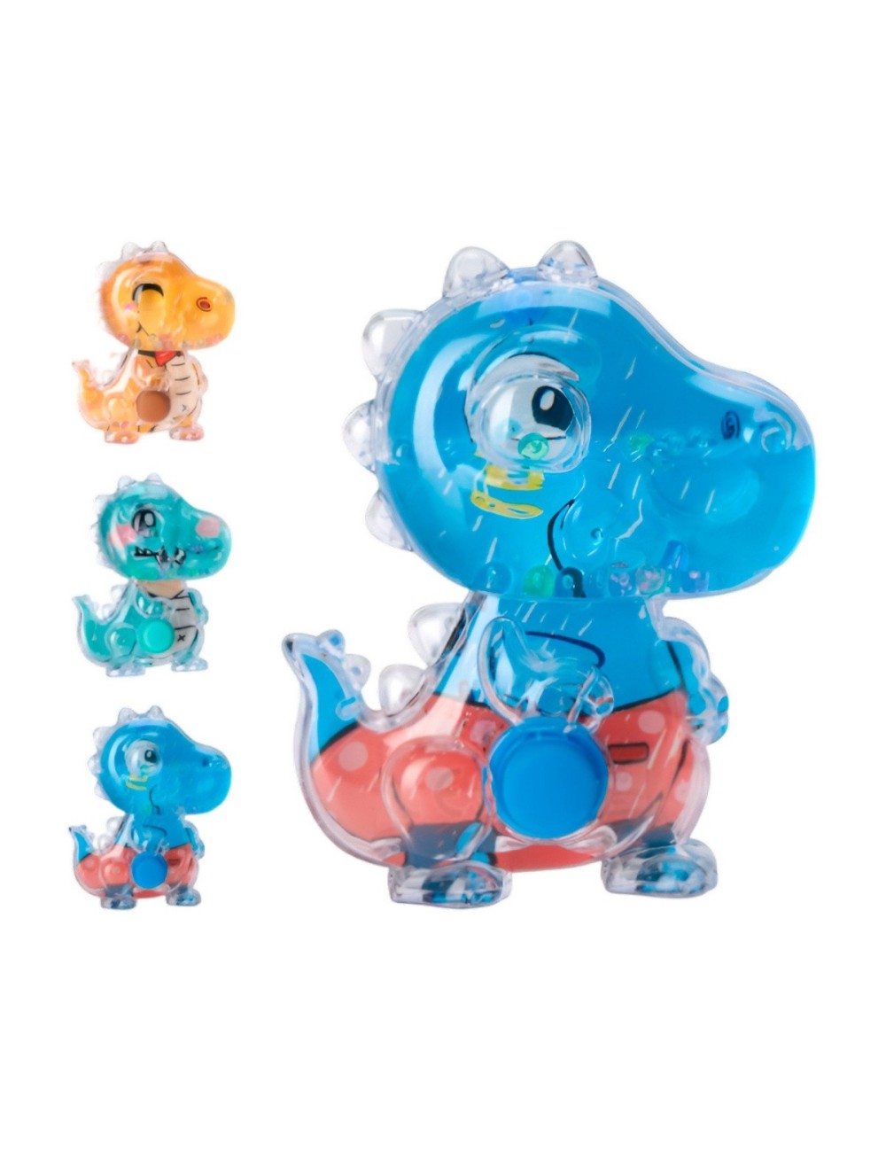 Juguete Anillos Diseño Atari De Agua Dinosaurio Rex X 3 Unid