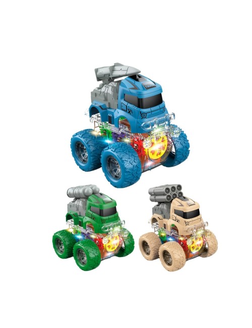 Carro Monster Militar Set De Juguete X 3 Unidades