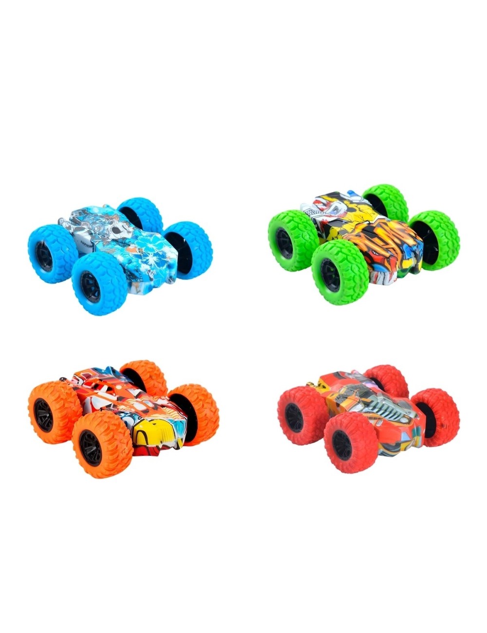 Carro Monster Grafiti Set De Juguete Niños X 4 Unidades