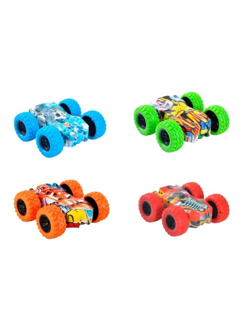 Carro Monster Grafiti Set De Juguete Niños X 4 Unidades