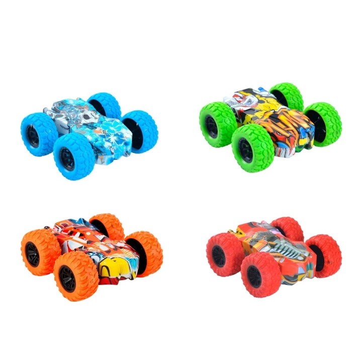 Carro Monster Grafiti Set De Juguete Niños X 4 Unidades