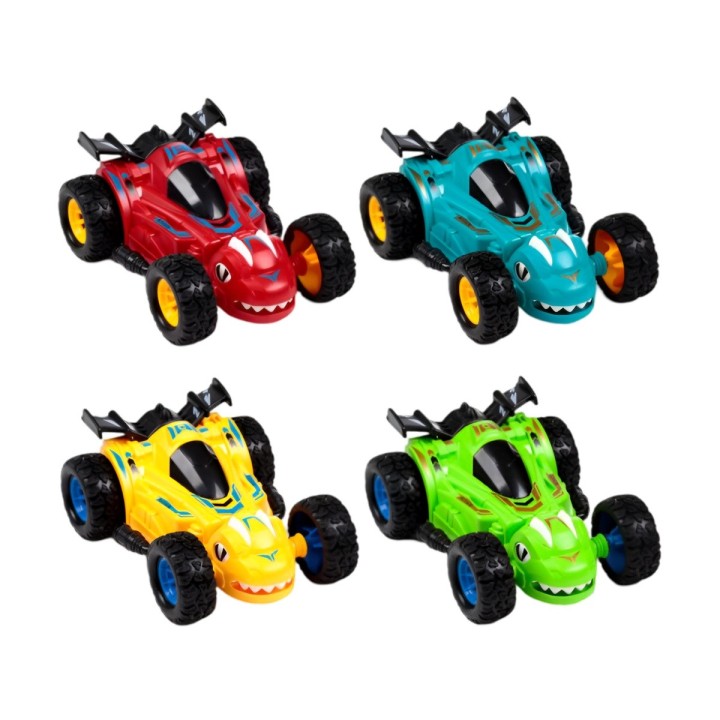 Carro Monster Dinosaurio Arrastre 360 Grados Juguete X 2 Un