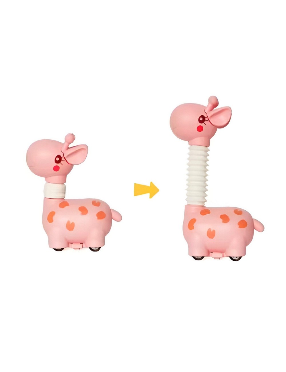 Carro Jirafa De Arrastre Set De Juguete X 3 Unidades