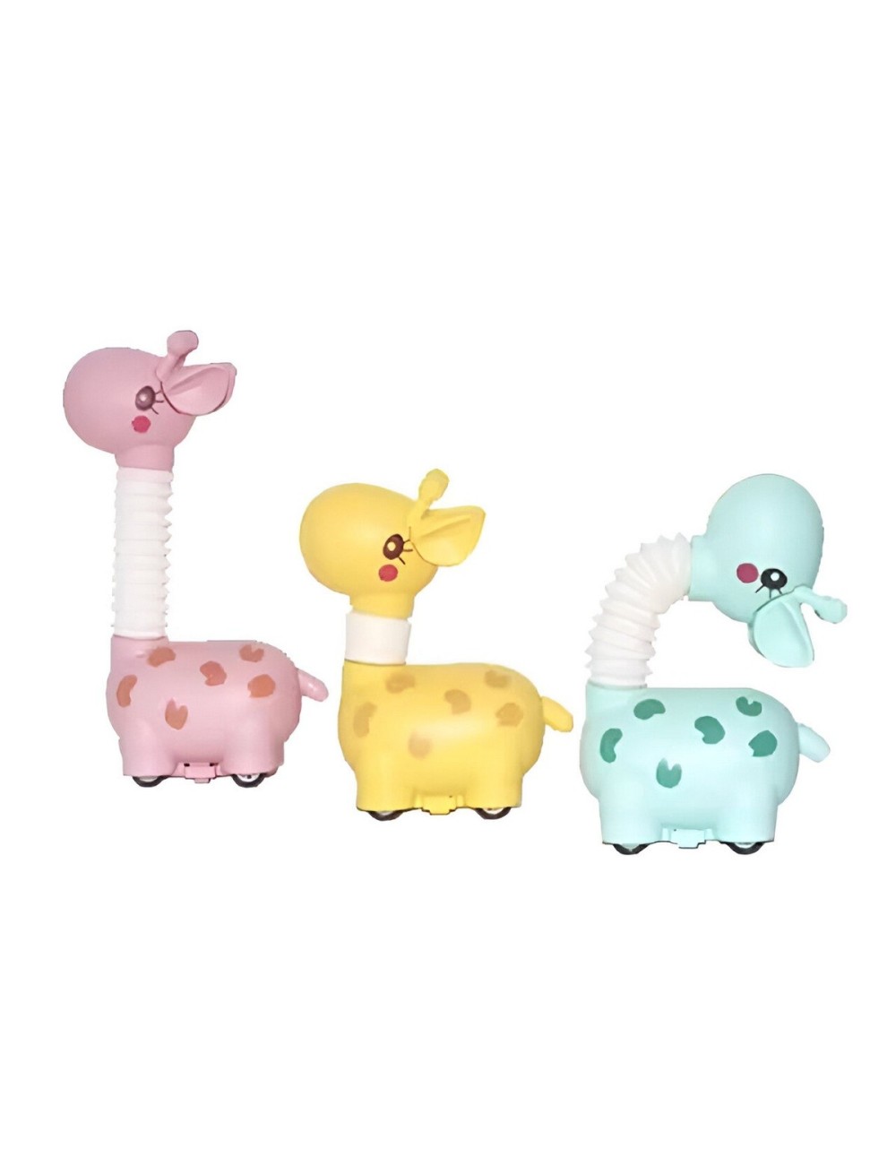 Carro Jirafa De Arrastre Set De Juguete X 3 Unidades