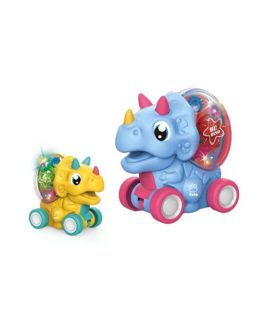 Carro Dinosaurio Triceraptos Set De Juguete X 3 Unidades
