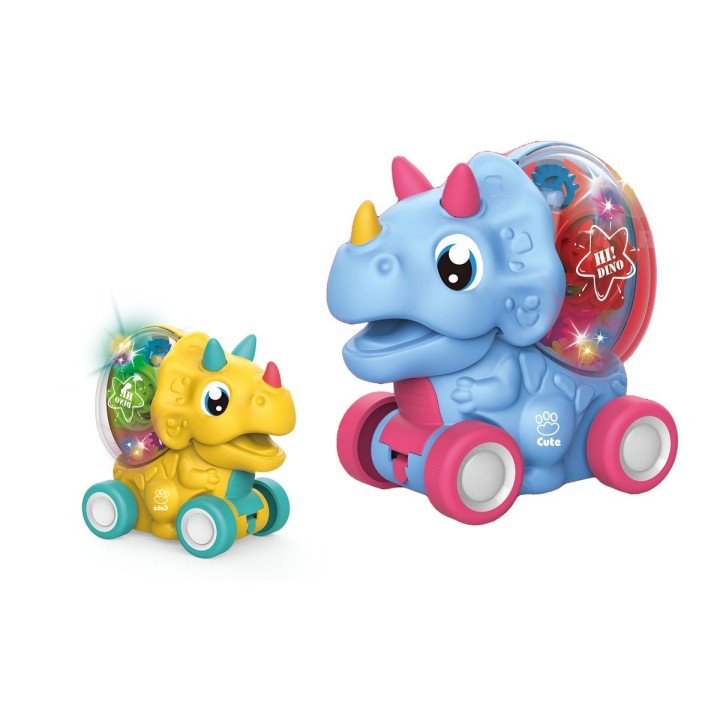 Carro Dinosaurio Triceraptos Set De Juguete X 3 Unidades