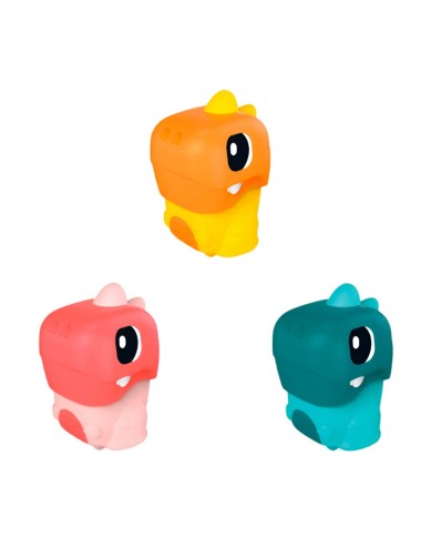 Carro Dinosaurio Rex Impulso Set Juguete X 3 Unidades