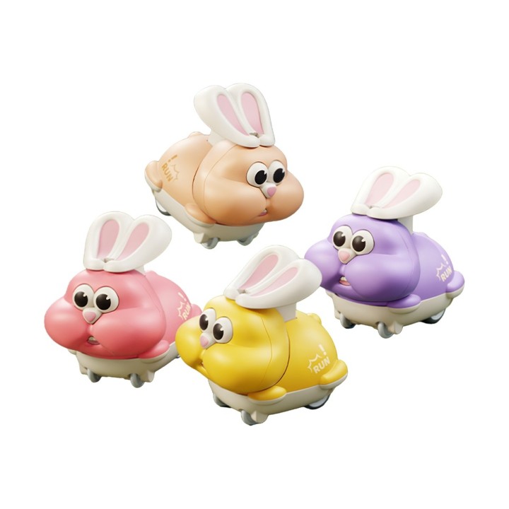 Carro Conejo De Arrastre Set De Juguete X 4 Unidades