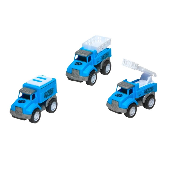 Camion Carro Policia Juguete Didactico X 3 Unidades