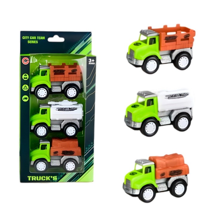 Camion Carro Granja Juguete Didactico X 3 Unidades