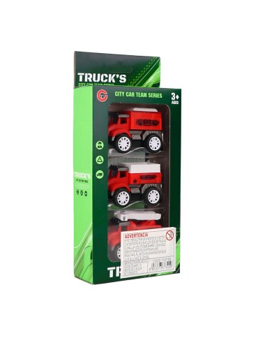 Camion Carro Bomberos Juguete Didactico X 3 Unidades