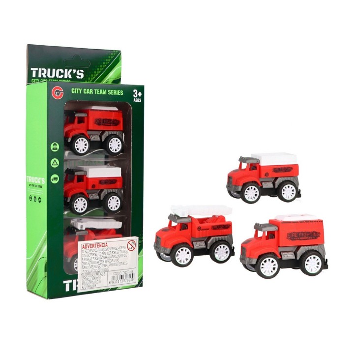 Camion Carro Bomberos Juguete Didactico X 3 Unidades