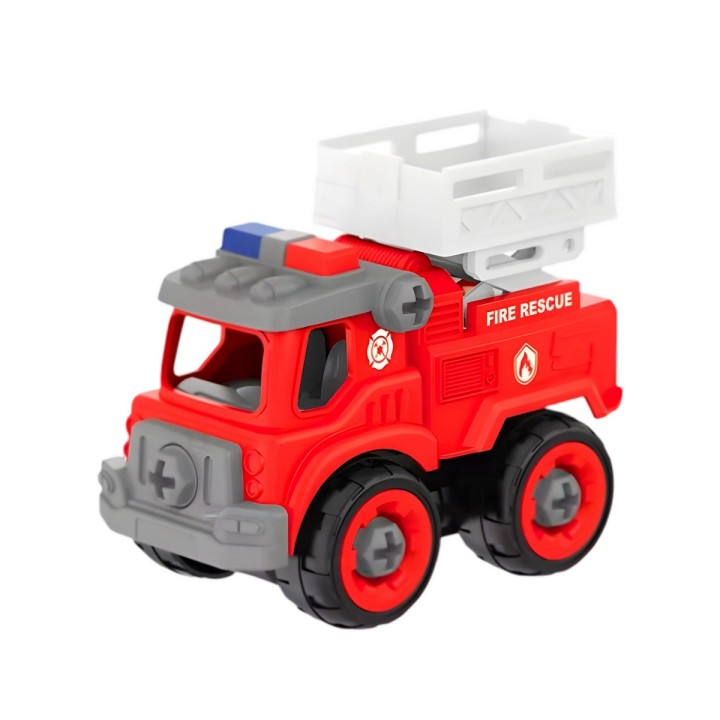 Camion Carro Bomberos Armable Juguete Didactico X 3 Unidades