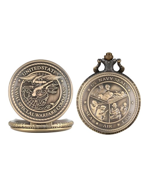 Reloj Bolsillo Vintage Fuerza Naval Militar + Estuche