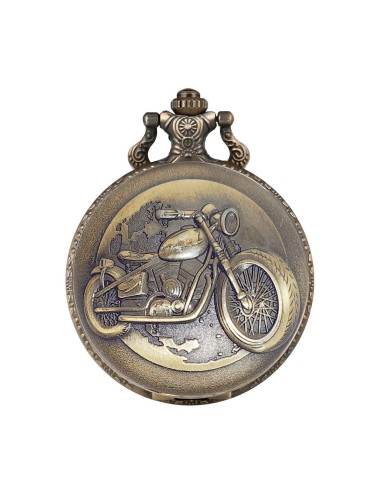 Reloj Bolsillo Vintage Moto Harley Davidson + Estuche