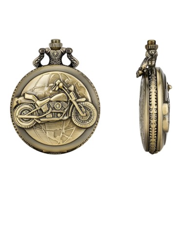 Reloj Bolsillo Vintage Motocicleta Harley Davidson + Estuche