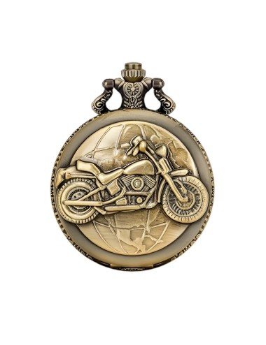 Reloj Bolsillo Vintage Motocicleta Harley Davidson + Estuche