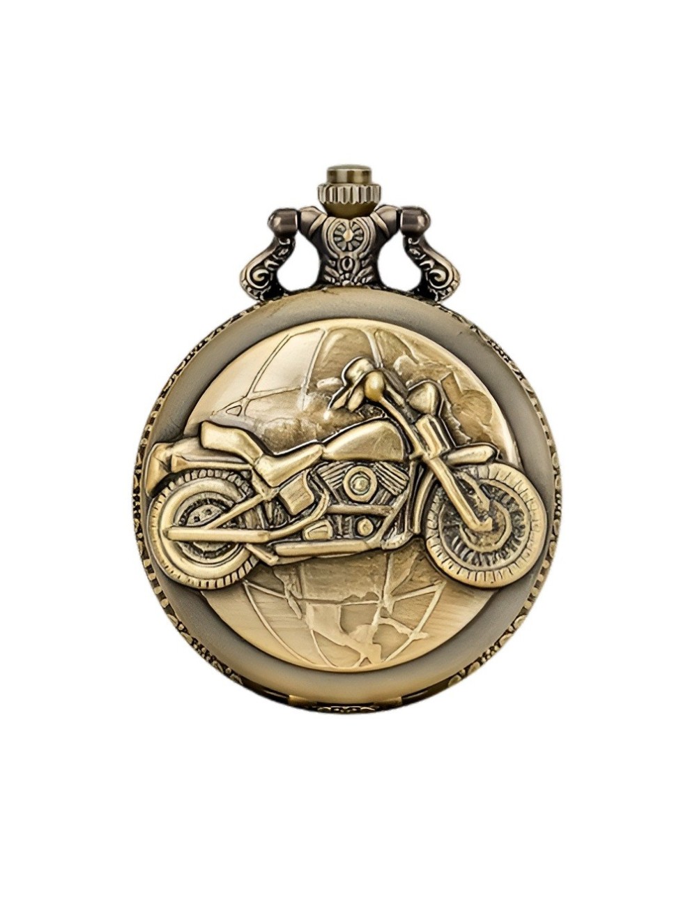 Reloj Bolsillo Vintage Motocicleta Harley Davidson + Estuche