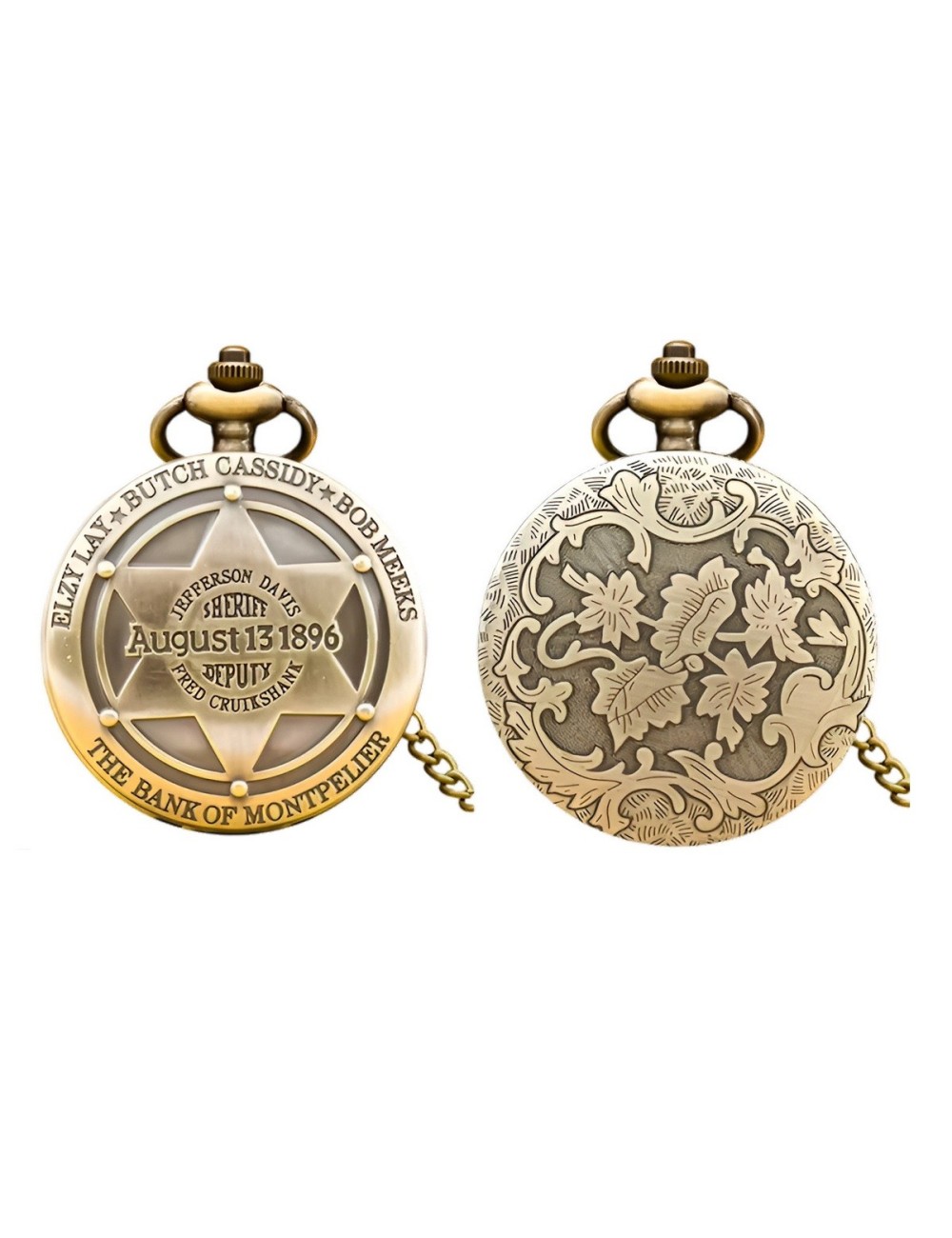 Reloj Bolsillo Vintage Policia Sheriff + Estuche