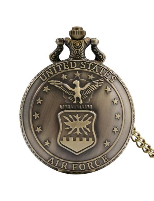 Reloj Bolsillo Vintage Fuerza Aerea Air Force + Estuche