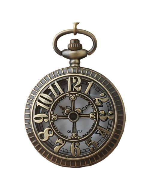 Reloj Bolsillo Vintage Numeros Cruz + Estuche