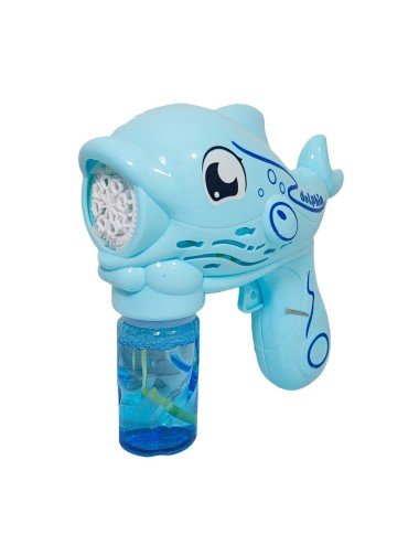 Pistola Burbujera Pez Delfin Con Liquido Burbujero + Bateria