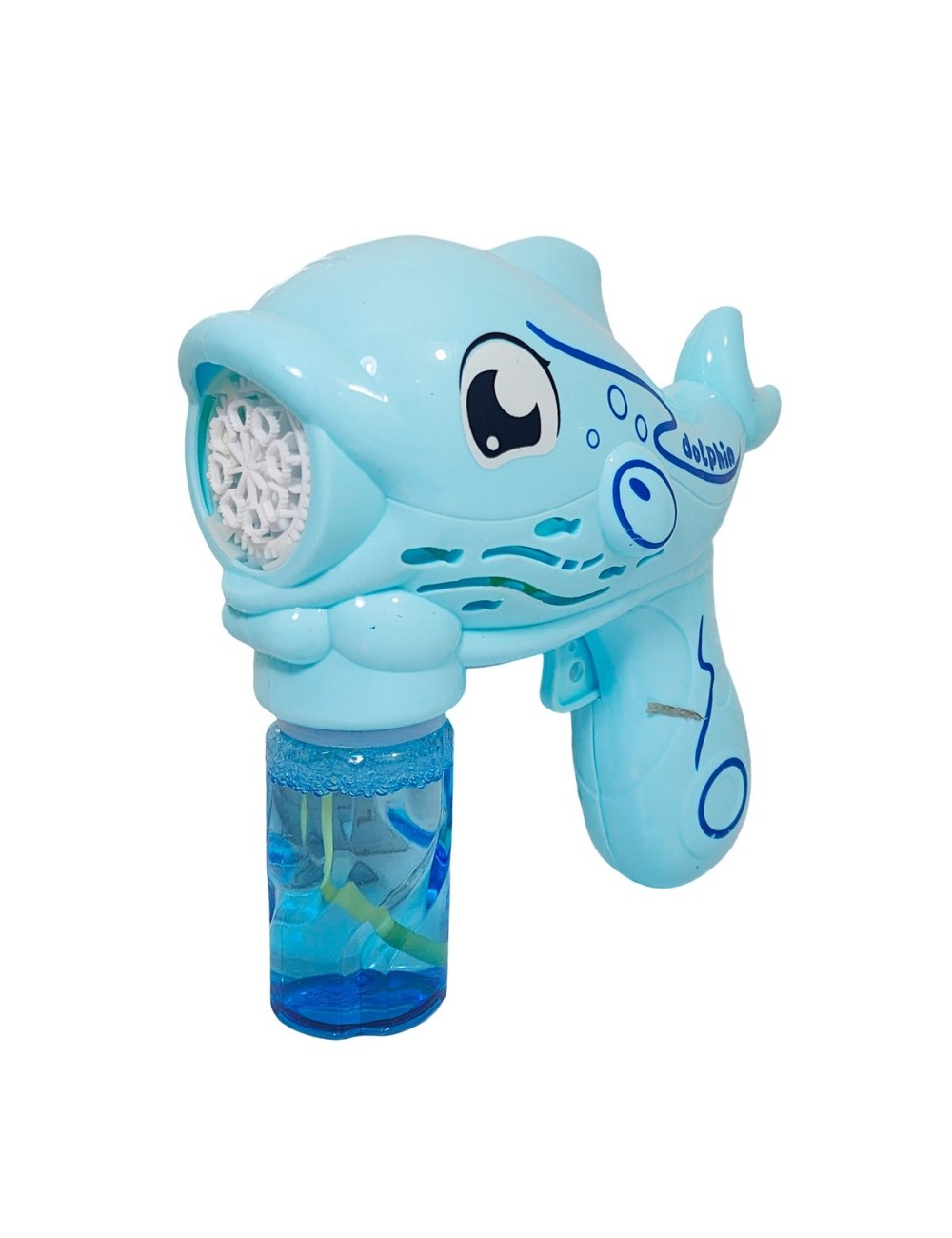 Pistola Burbujera Pez Delfin Con Liquido Burbujero + Bateria