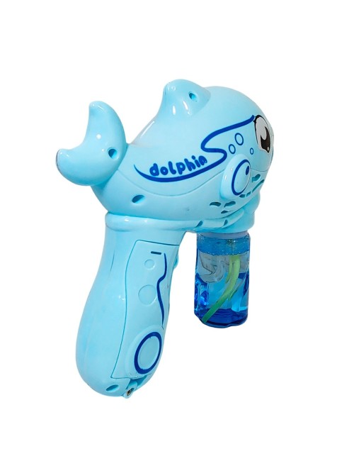 Pistola Burbujera Pez Delfin Con Liquido Burbujero + Bateria