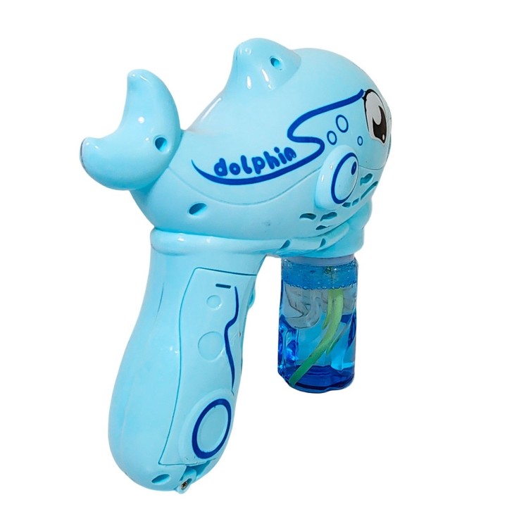 Pistola Burbujera Pez Delfin Con Liquido Burbujero + Bateria