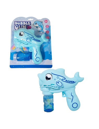 Pistola Burbujera Pez Delfin Con Liquido Burbujero + Bateria